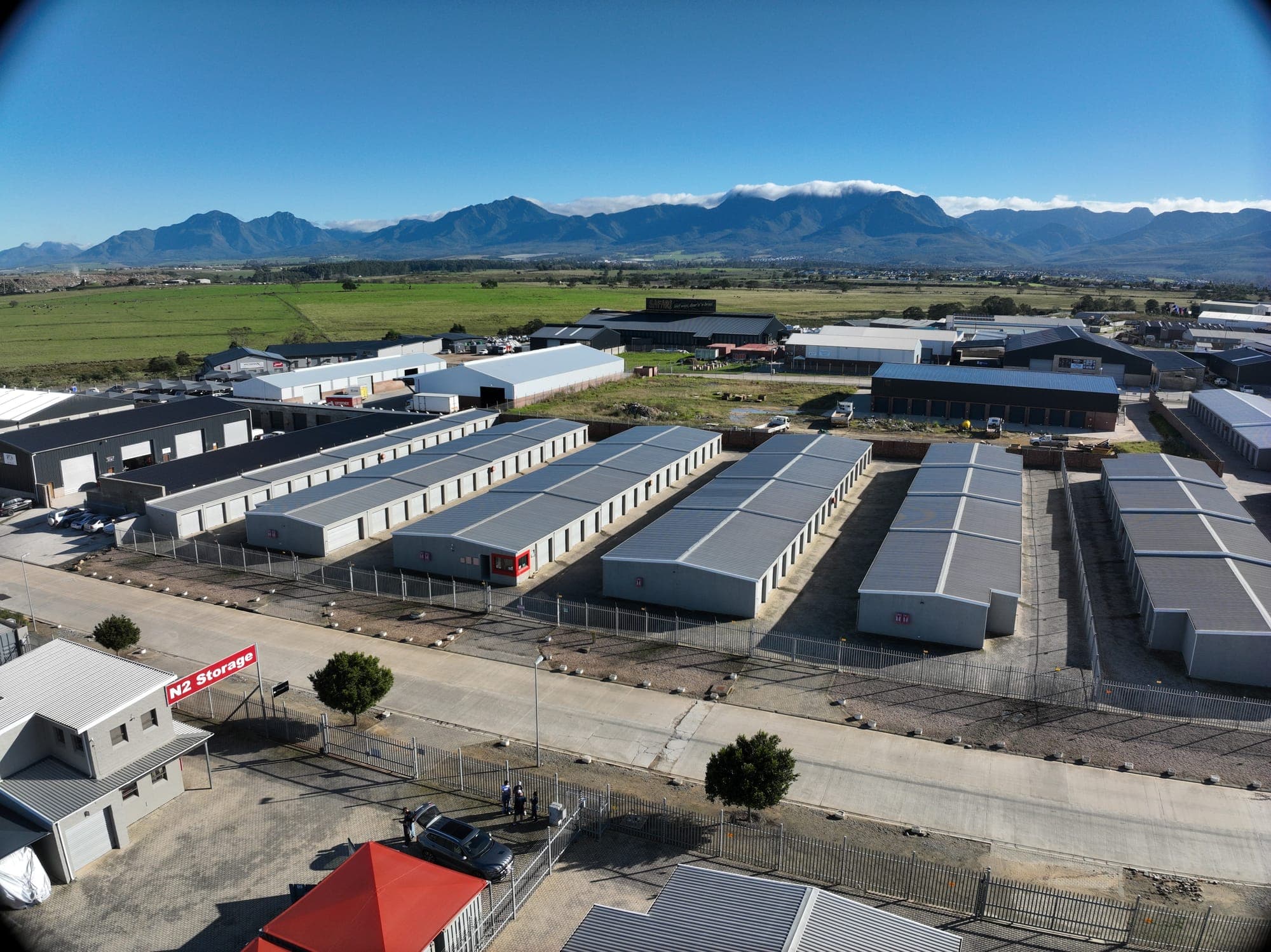 Wide overview of the N2 Storage facility and main gate
